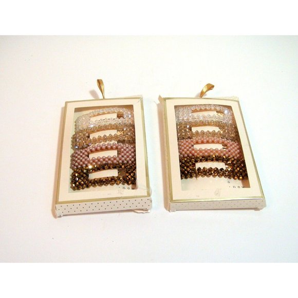 A New Day Beaded Hairclips Two Packs of Four Eight Pieces New - Picture 6 of 6